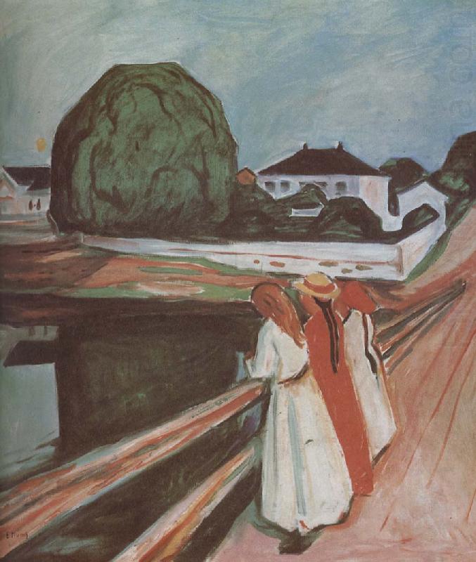 Edvard Munch Girl on the bridge china oil painting image